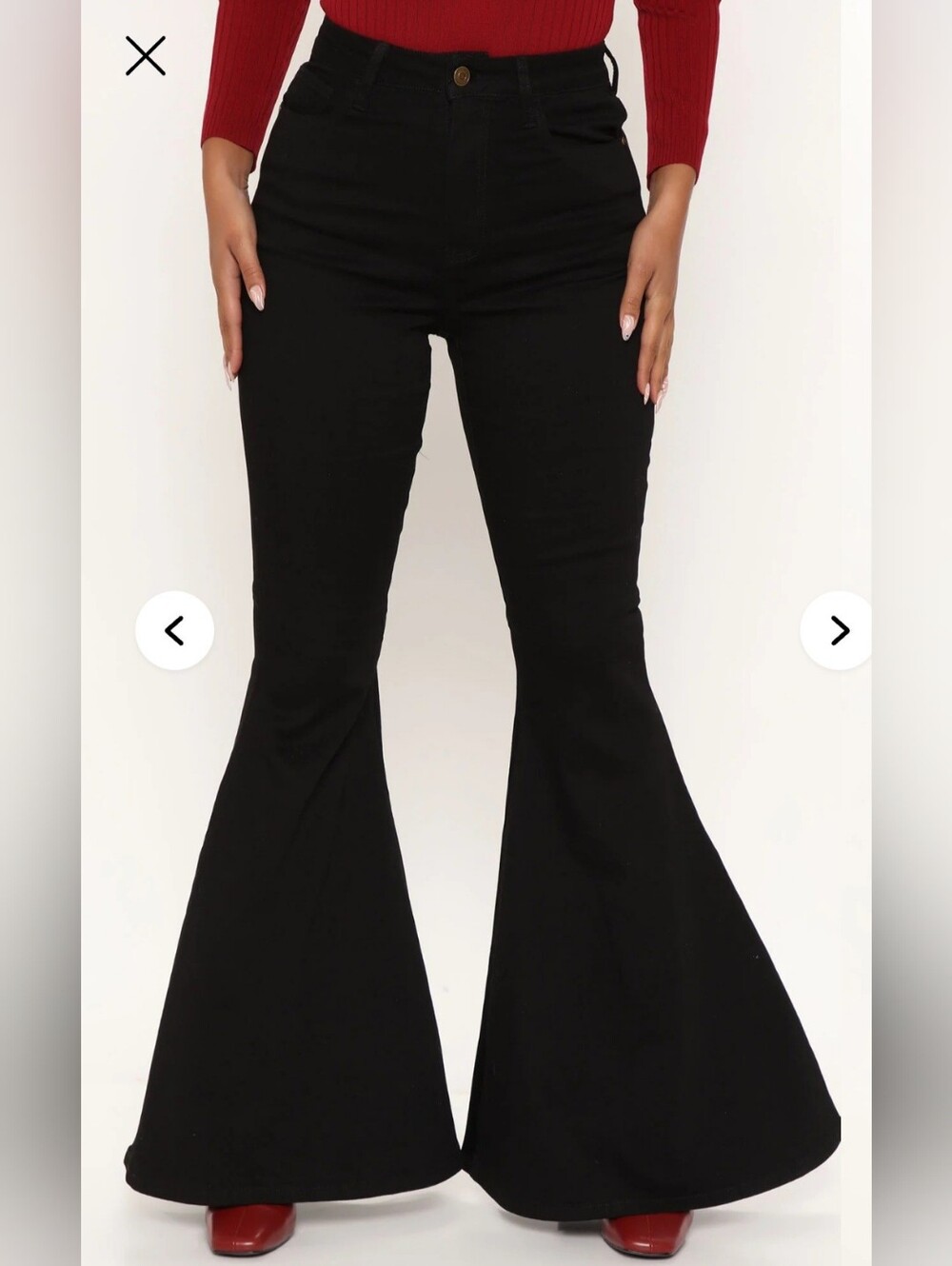 Fashion Nova Black High-Rise EXTRA Flare Jeans NEW WITH TAG SIZE 7